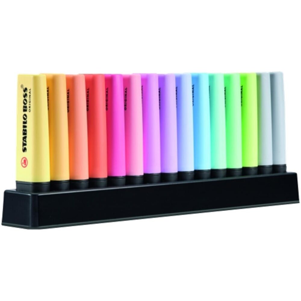ROTULADOR STABILO BOSS FLUORESCENTE PASTEL ESTUCHE DE 15 COLORES SURTIDOS - Imagen 3