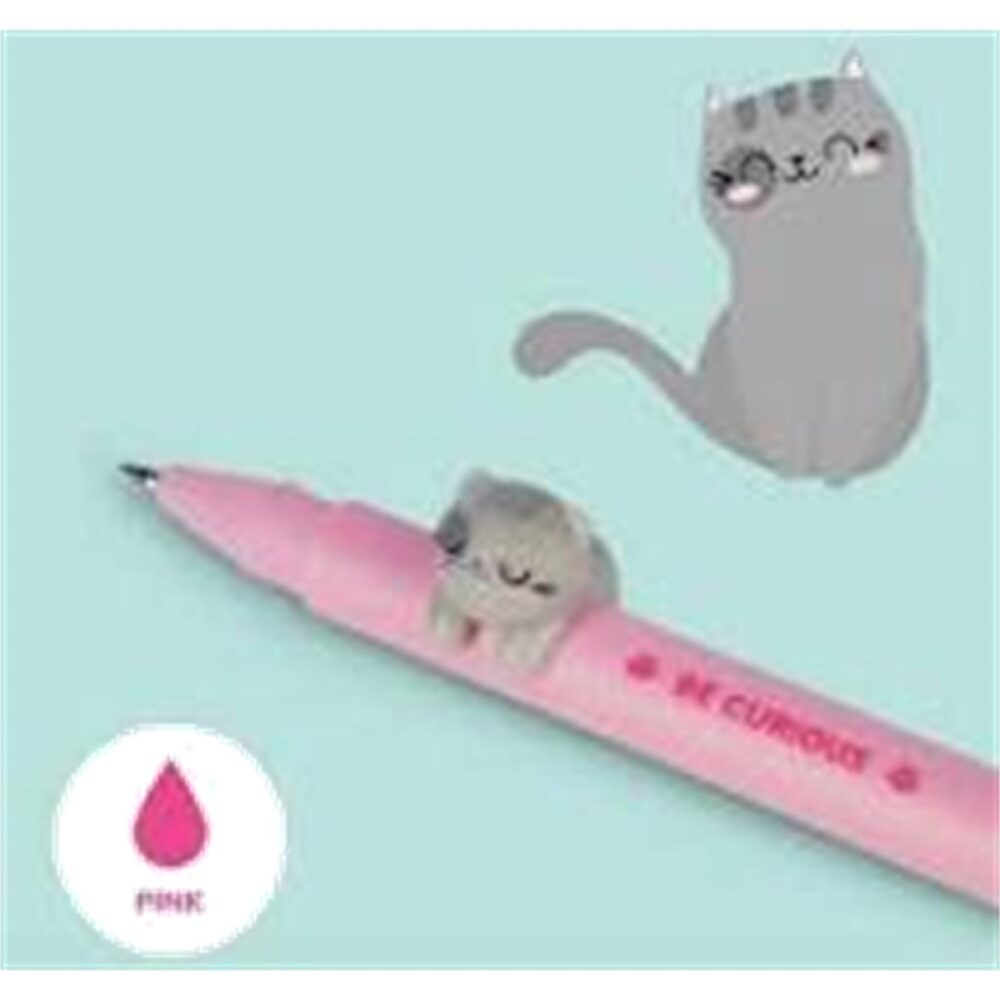 BOLIGRAFO DE GEL ANIMAL DECOR. LOVELY FRIENDS KITTY ROSA LEGAMI - Imagen 2