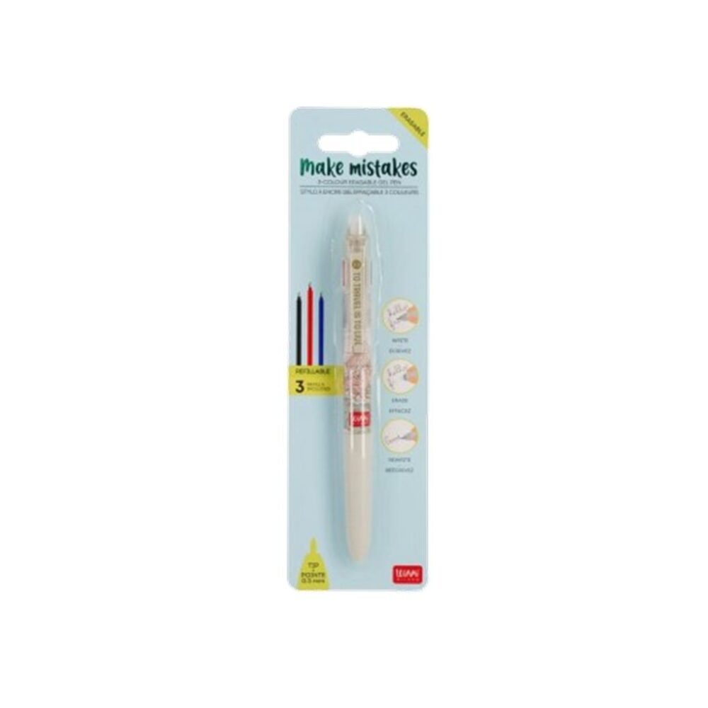 BOLIGRAFO GEL BORRABLE 3 COLORES TRAVEL LEGAMI