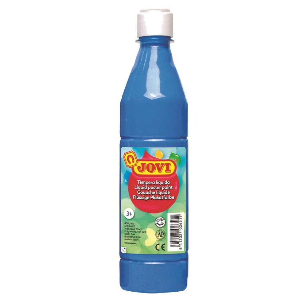 TEMPERA JOVI BOTELLA 500 ML - AZUL CYAN