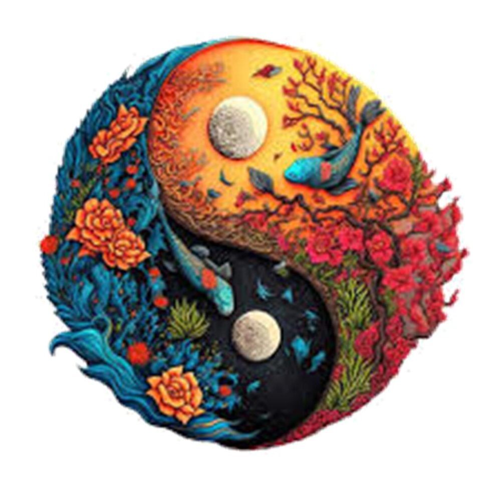 PUZZLE 124 PIEZAS SEA LIFE YIN YANG 27.6 X 26,5 CM - Imagen 2