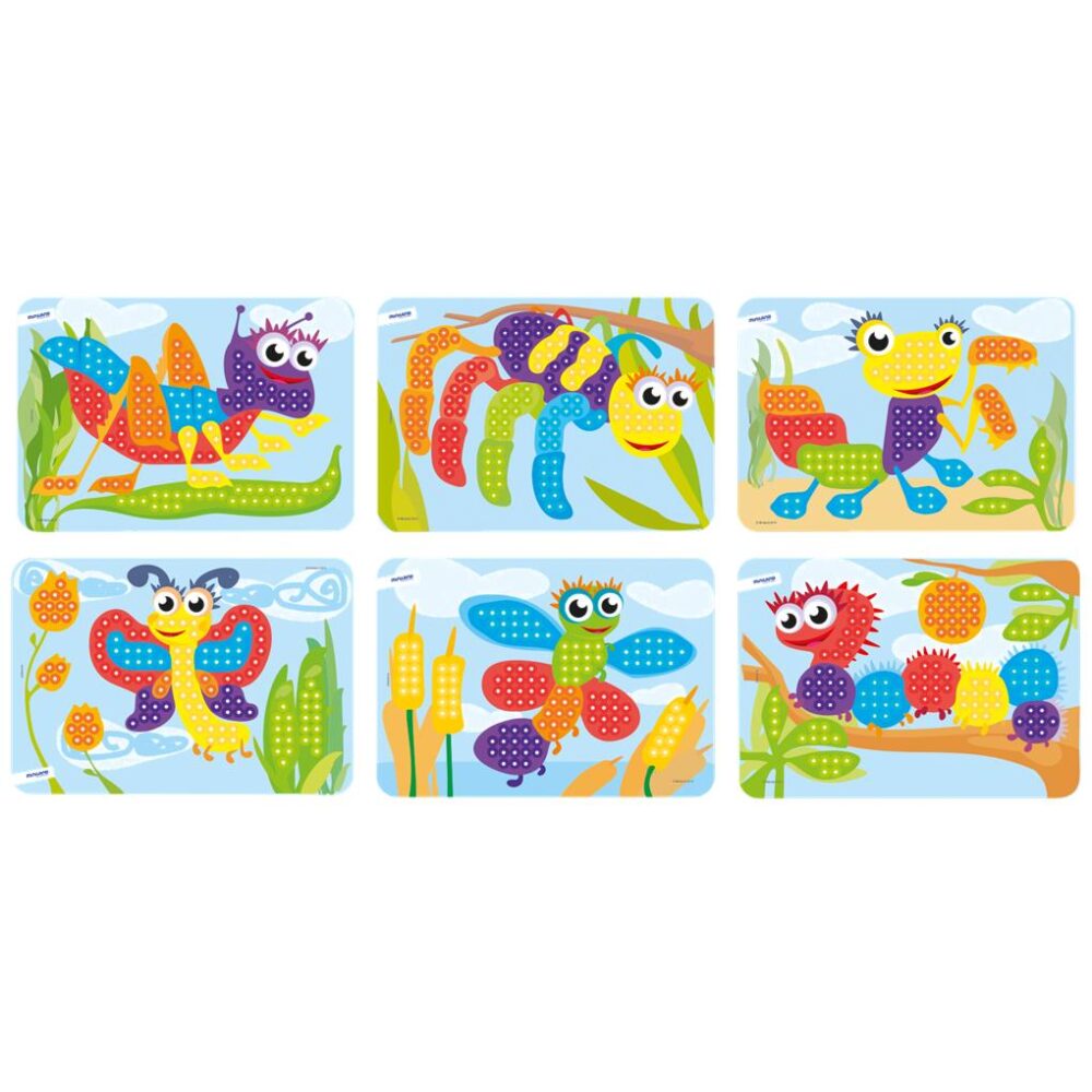 PACK 6 LAMINAS 10 MM BICHOS  (6 FICHAS MODELO 21 X 31 CM.)