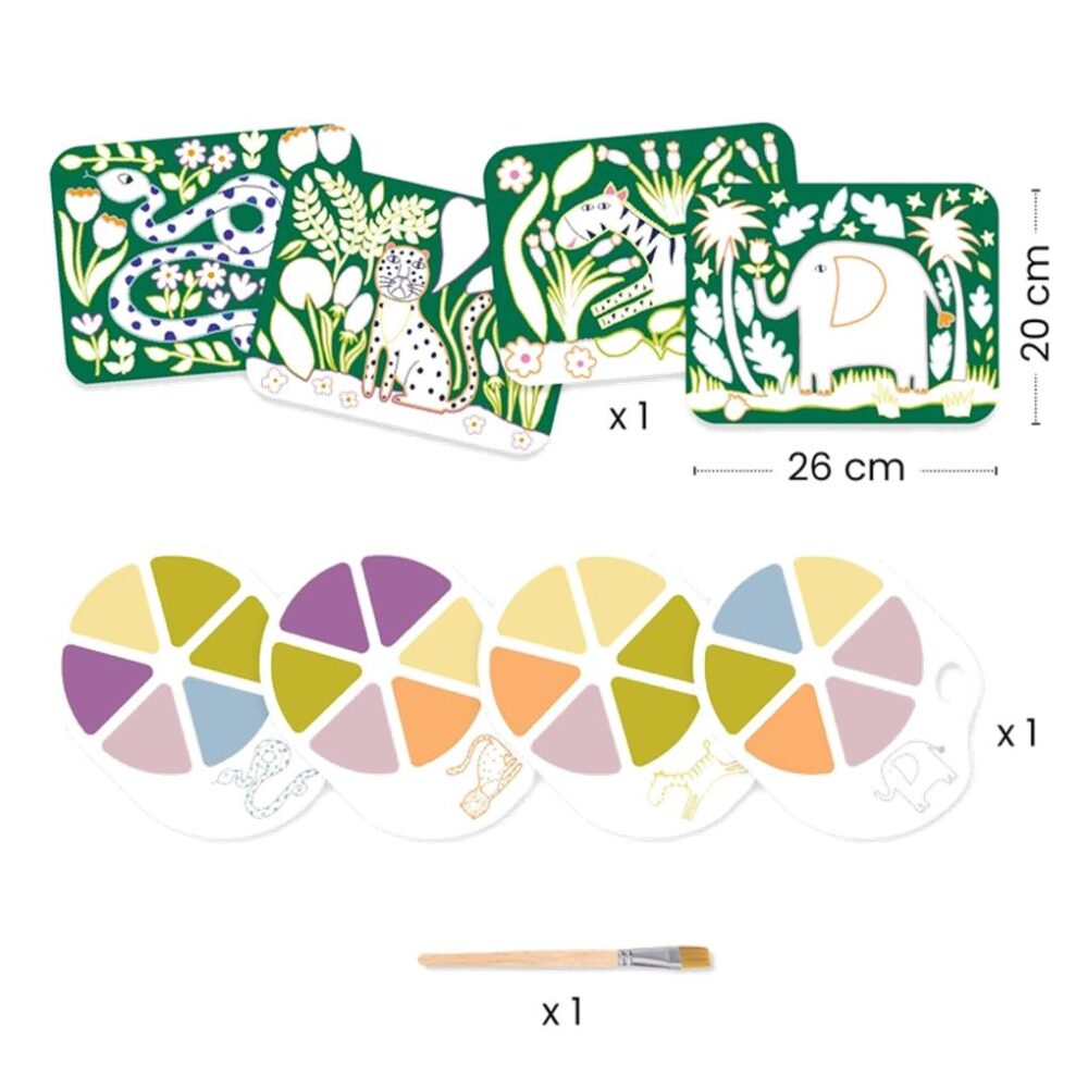 PINTURA CON PALETA LOS ANIMALES SALVAJES - Imagen 3