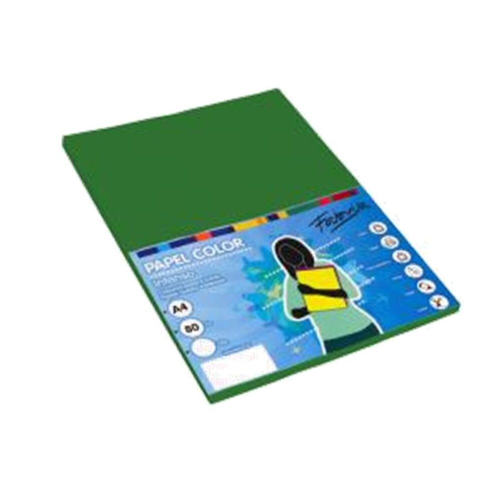 PAPEL DIN A4 100 HOJAS - VERDE OSCURO