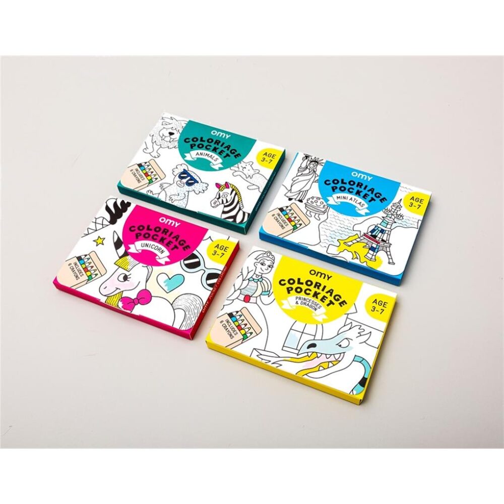 POCKET OMY ANIMALS PARA COLOREAR + 6 LAPICES COLOR - Imagen 6
