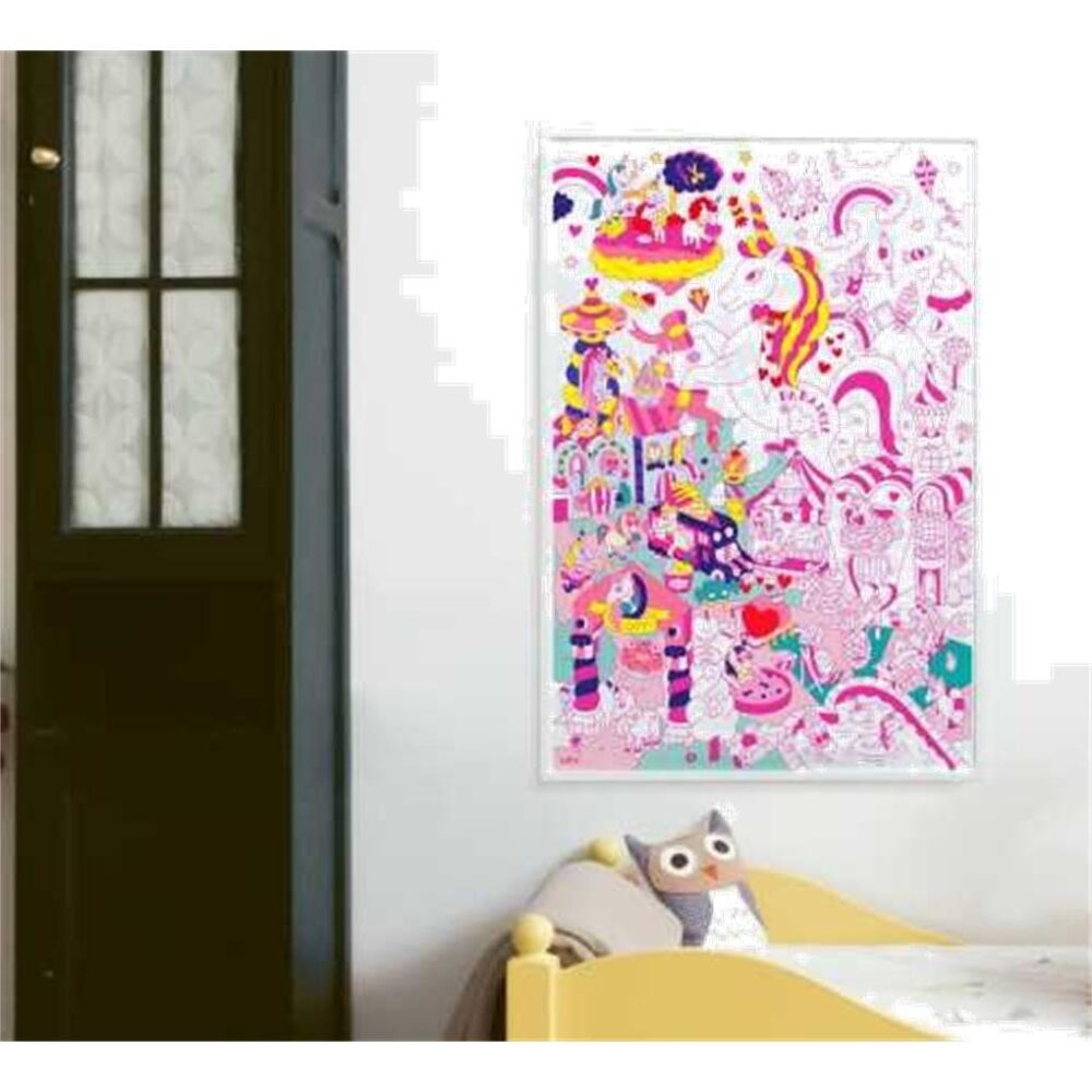 POSTER XL OMY UNICORNIO PARA COLOREAR 100X70 - Imagen 4