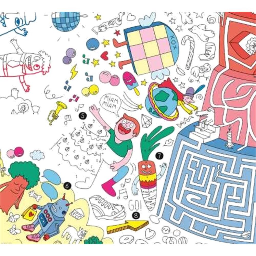 POSTER XL OMY GAMES PARA COLOREAR + PINTURAS - Imagen 3