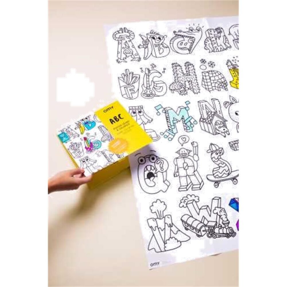 POSTER XL OMY ABCD PARA COLOREAR 100X70 - Imagen 4