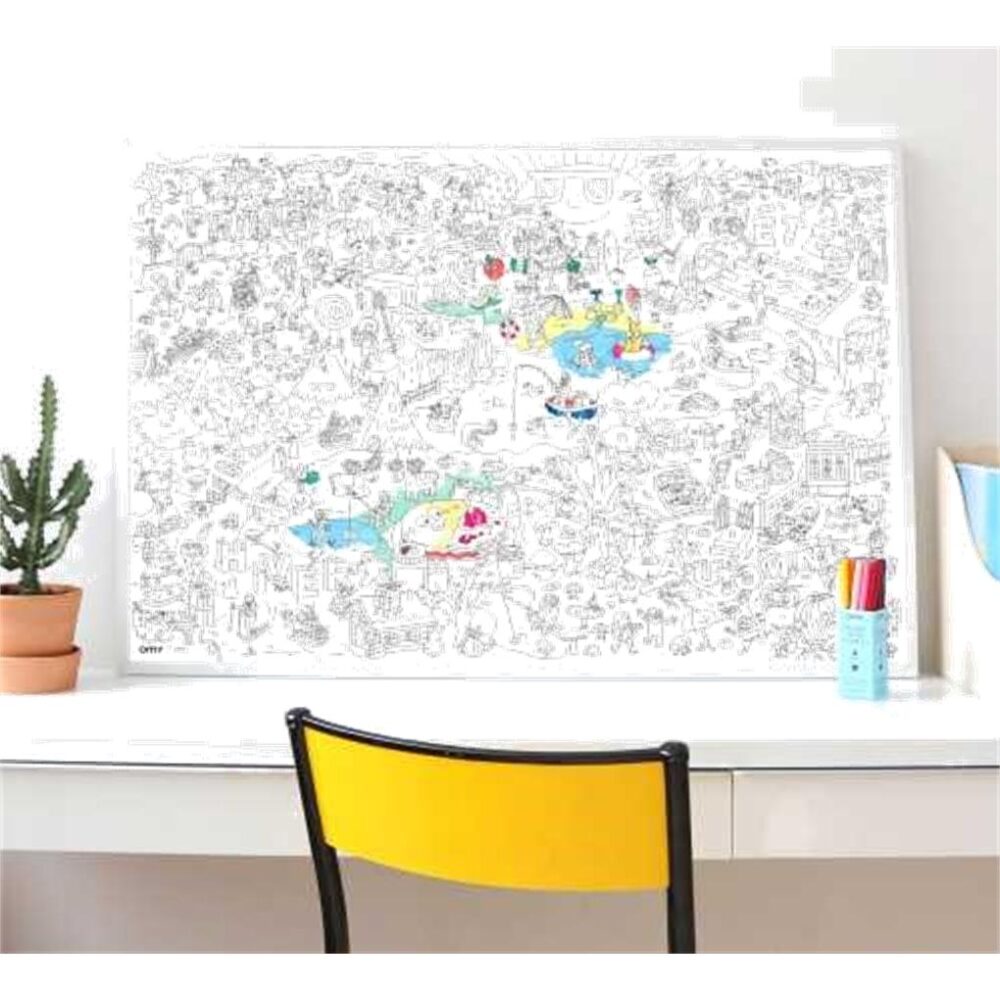 POSTER XL OMY 4 ESTACIONES PARA COLOREAR + PINTURAS - Imagen 3