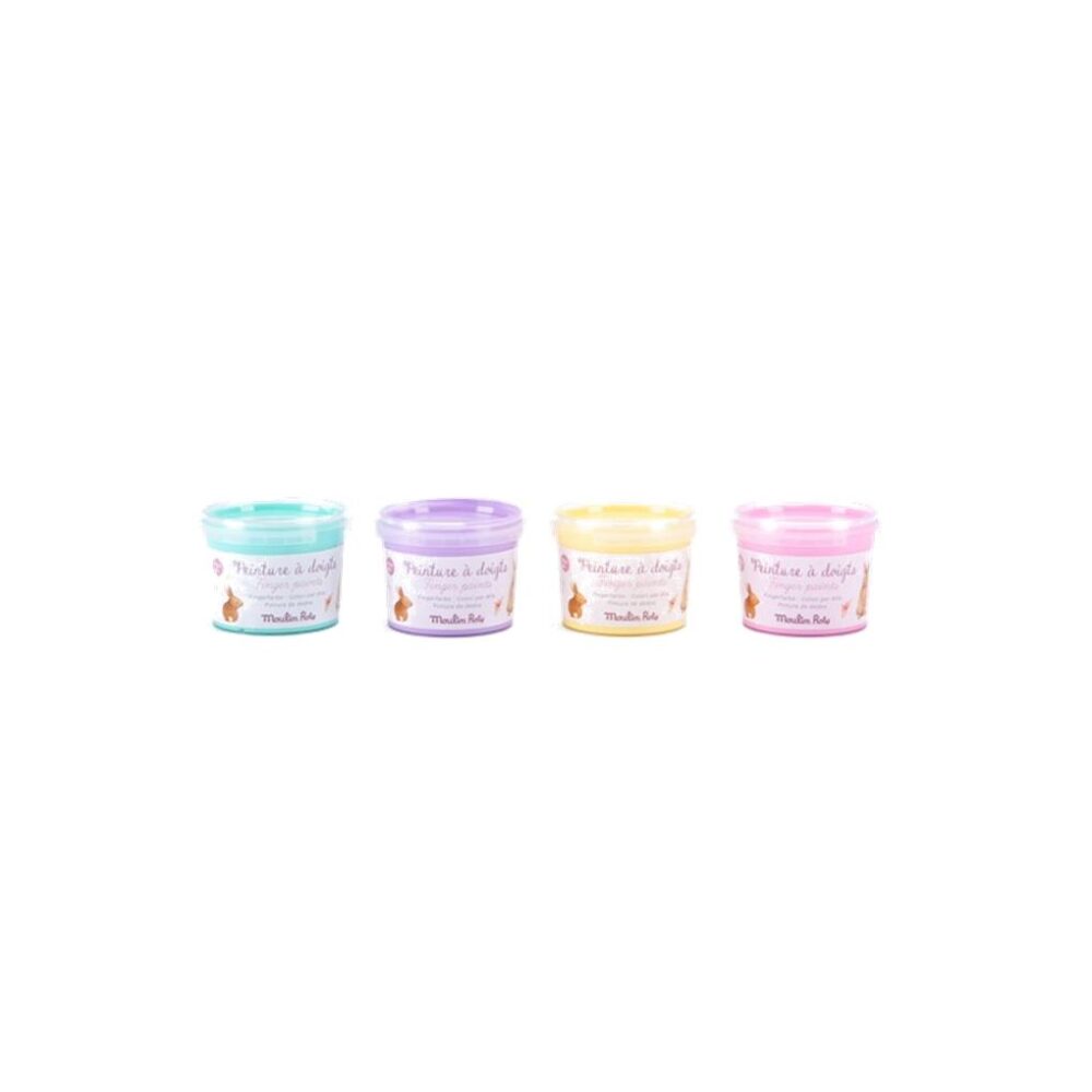 4 BOTES DE PINTURAS DE DEDOS  PASTEL ROSALIES - Imagen 4