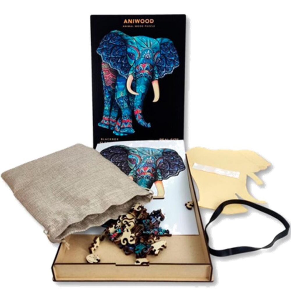 PUZZLE ANIWOOD ELEFANTE M - Imagen 3