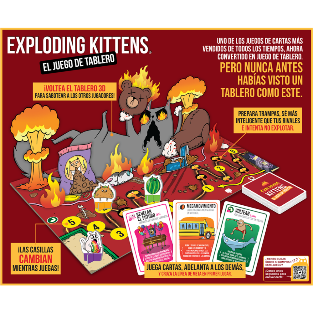 EXPLODING KITTENS : EL JUEGO DE TABLERO - Imagen 4