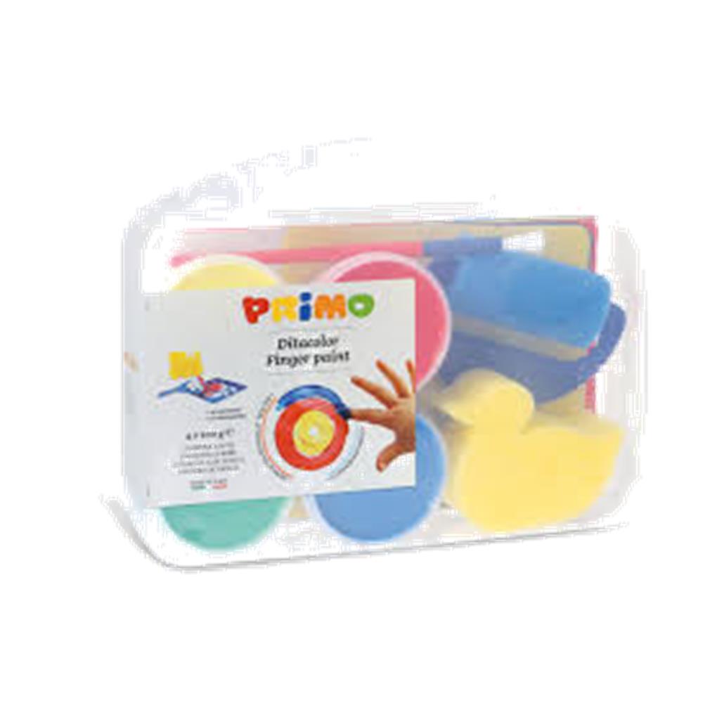 MALETIN PINTURA DEDO  100 ML 4 COLORES CON ACCEORIOS