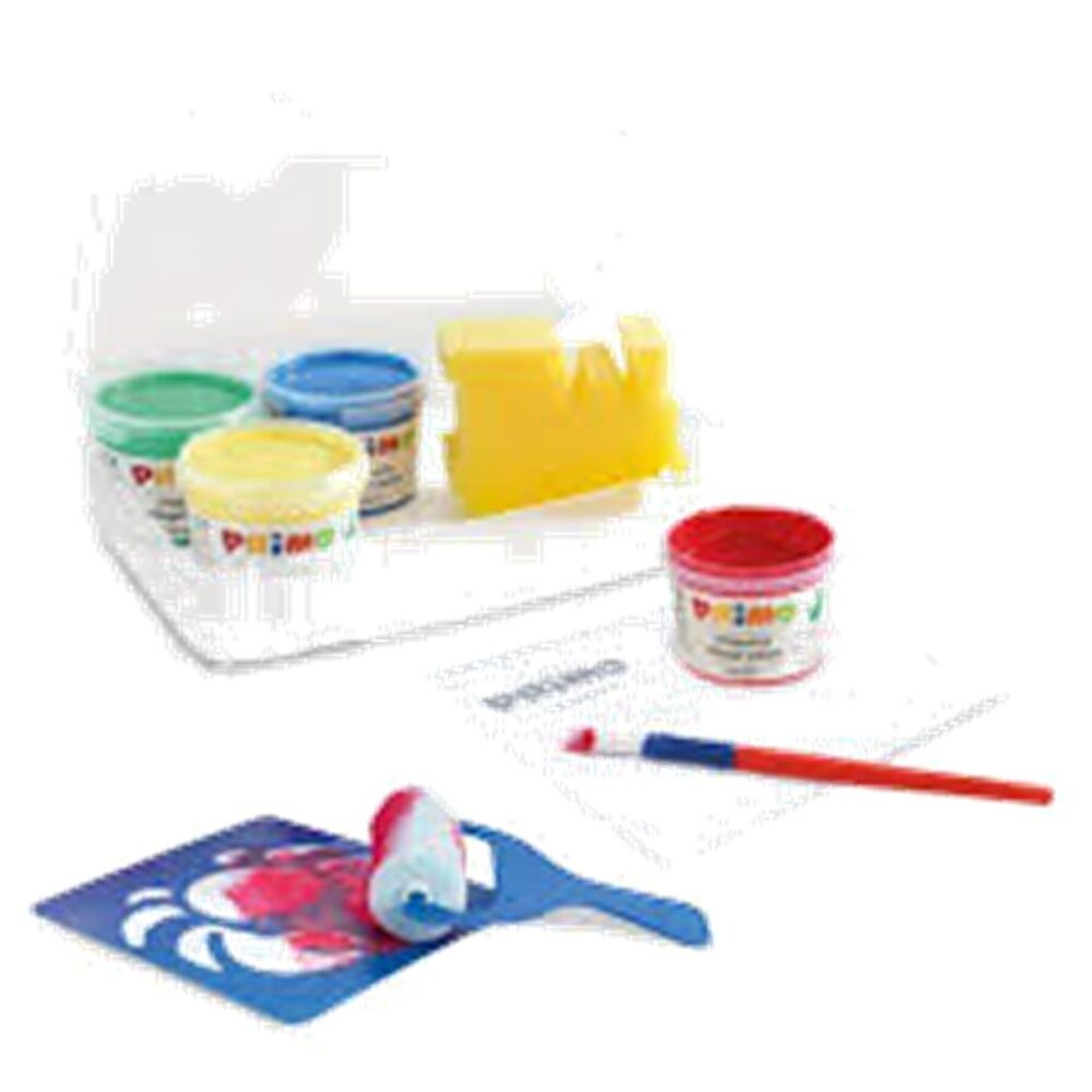 MALETIN PINTURA DEDO  100 ML 4 COLORES CON ACCEORIOS - Imagen 3