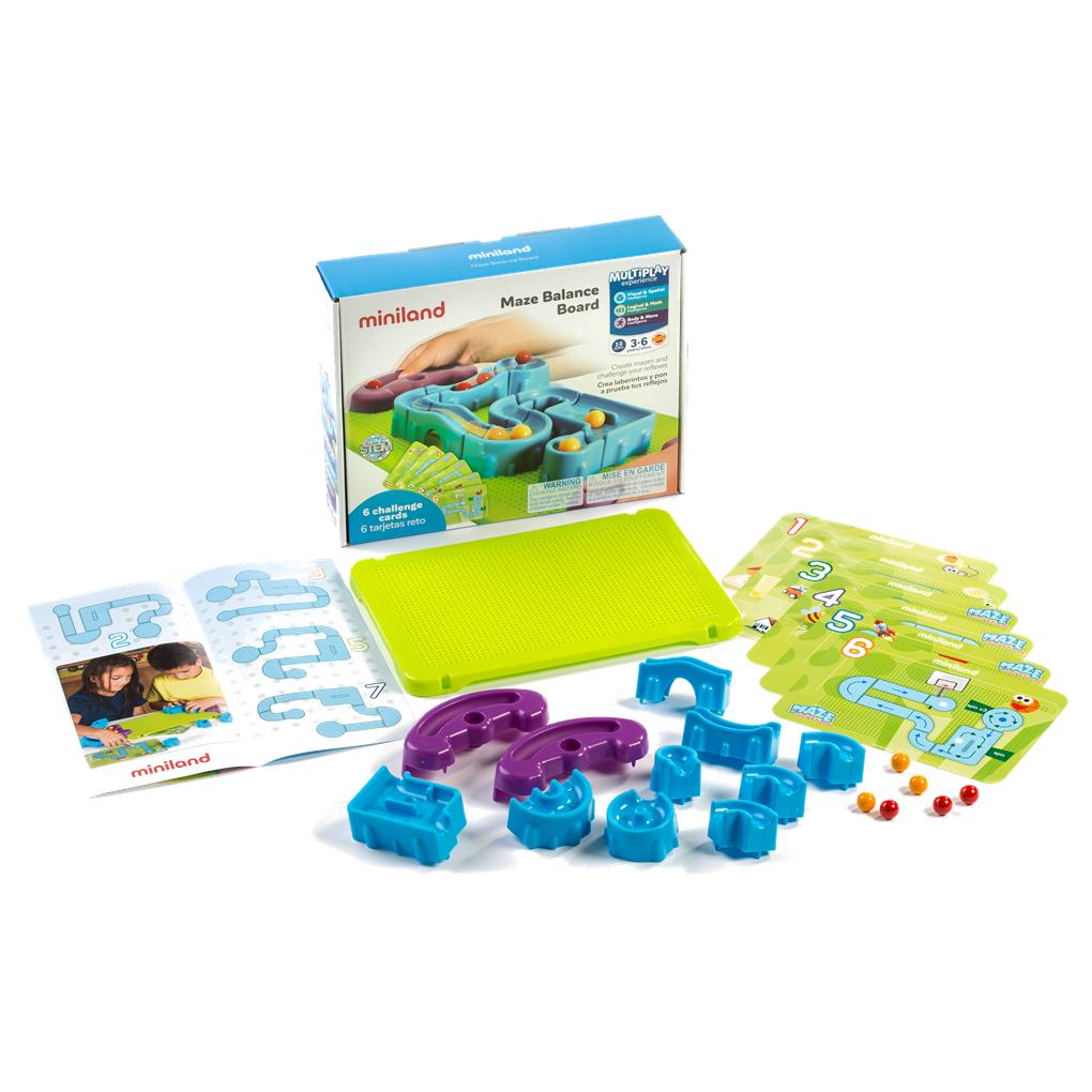 MAZE BALANCE BOARD  (1FOLLETO, 11 PIEZAS, 6 BOLAS,1PLACA,6 MODELOS)