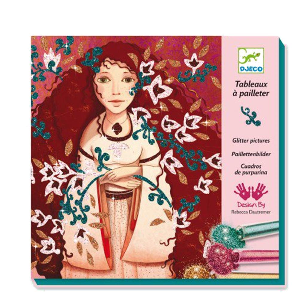 CUADROS PURPURINA DE ORO Y DE SEDA