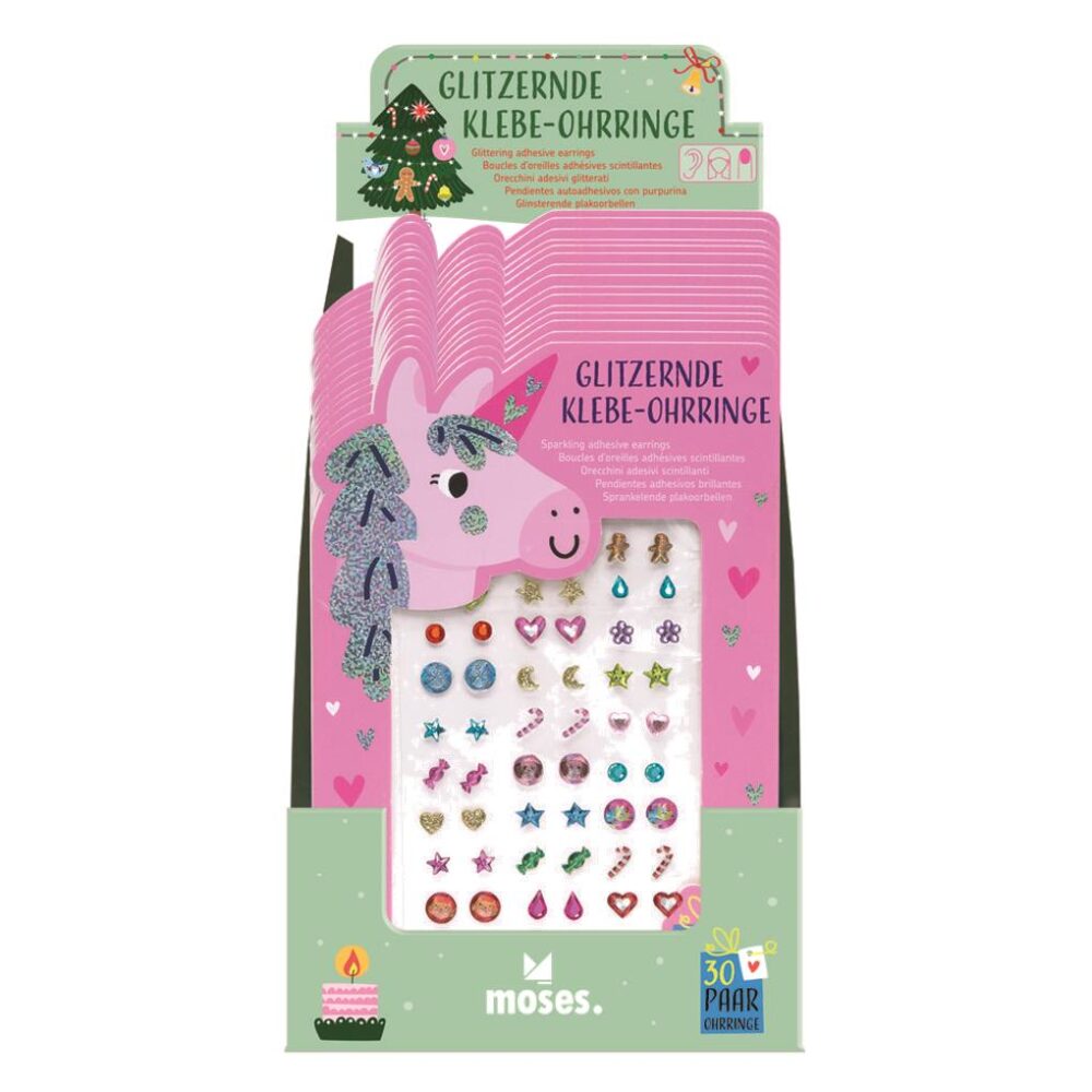 PENDIENTES ADHESIVOS CON PURPURINA - Imagen 3