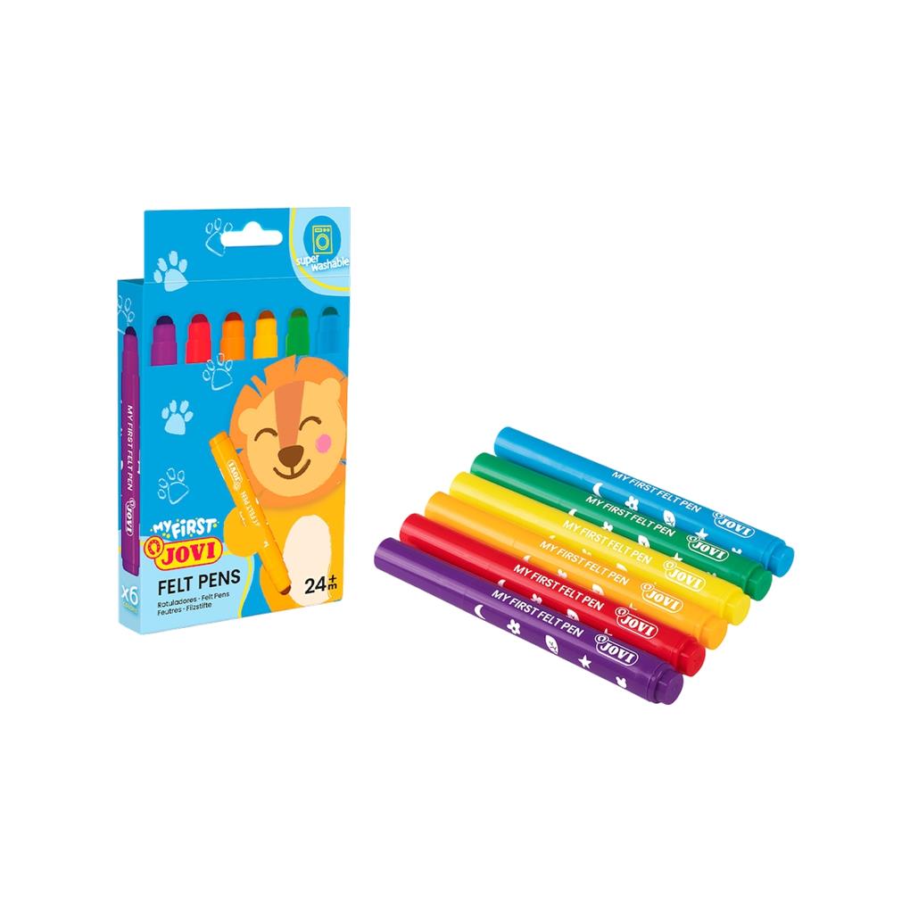 MY FIRST FELT PENS ESTUCHE 6 ROTULADORES COLORES SURTIDOS - Imagen 3