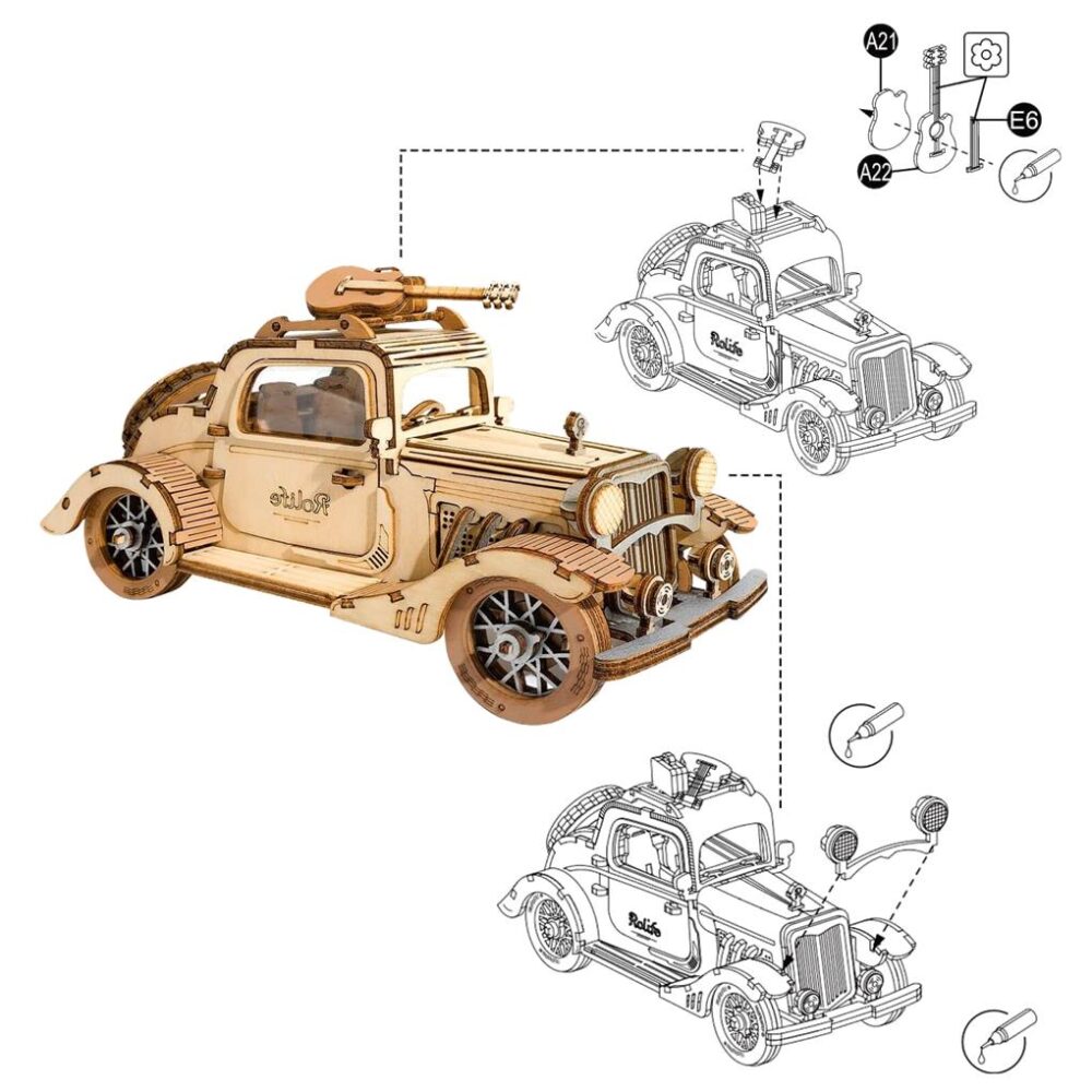 MAQUETA VINTAGE CAR - Imagen 3