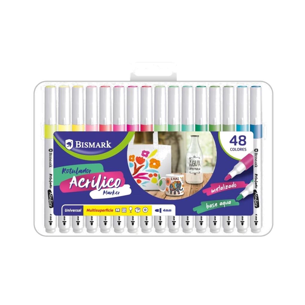 ROTULADORES ACRILICOS 48 COLORES SURTIDOS