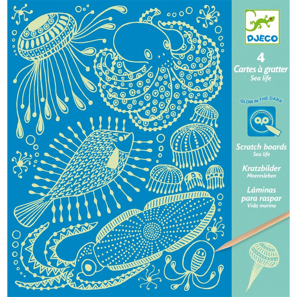 CUADROS PARA RASCAR VIDA MARINA