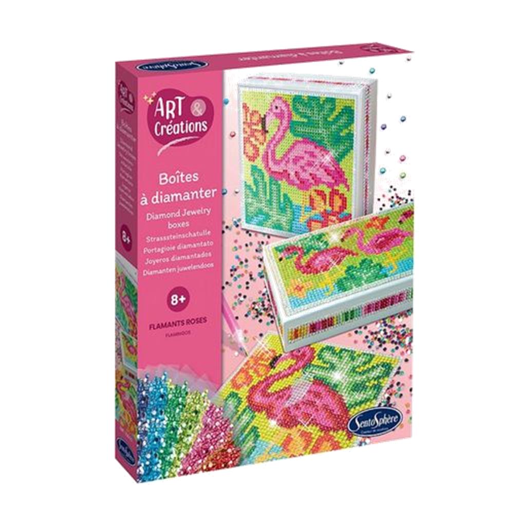 ART & CREATIONS - JOYEROS DIAMANTADOS - FLAMENCOS ROSAS