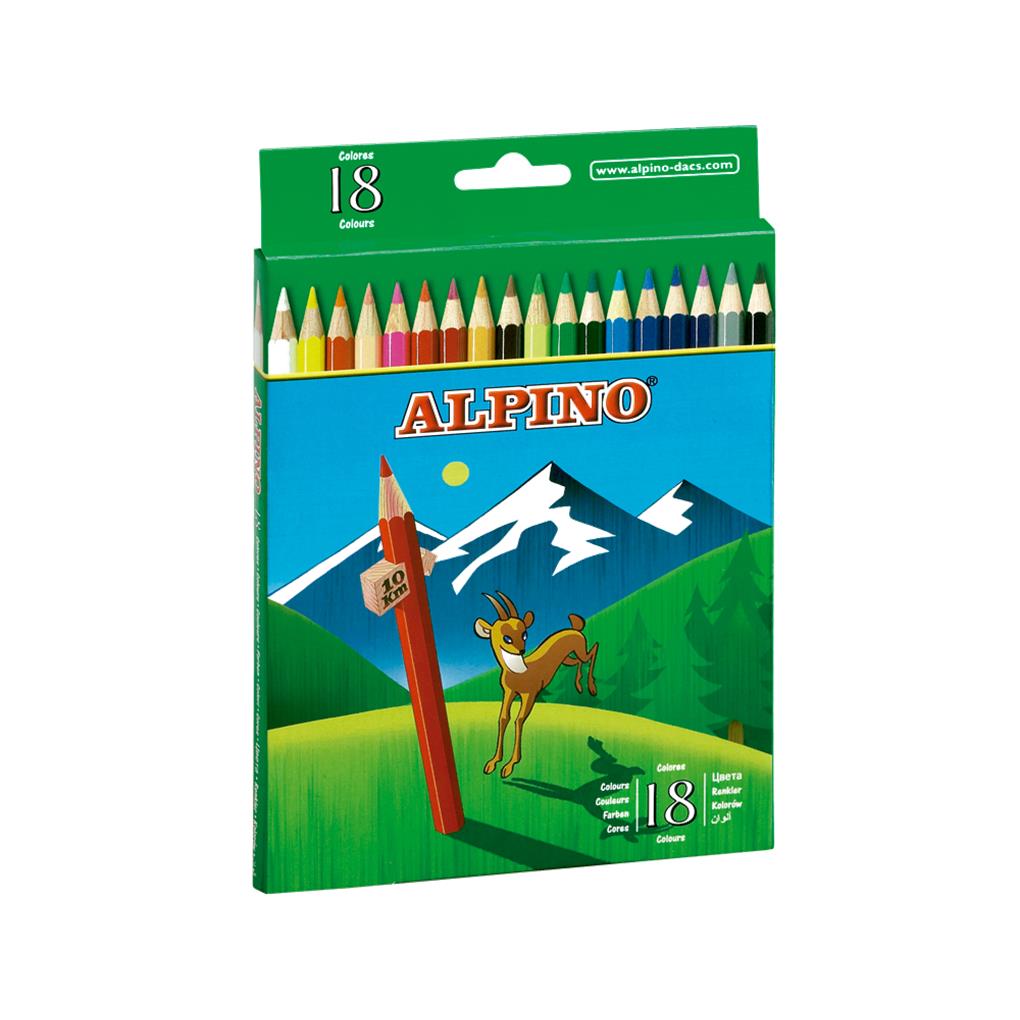 LAPICES ALPINO ESTUCHE 18 COLORES SURTIDOS