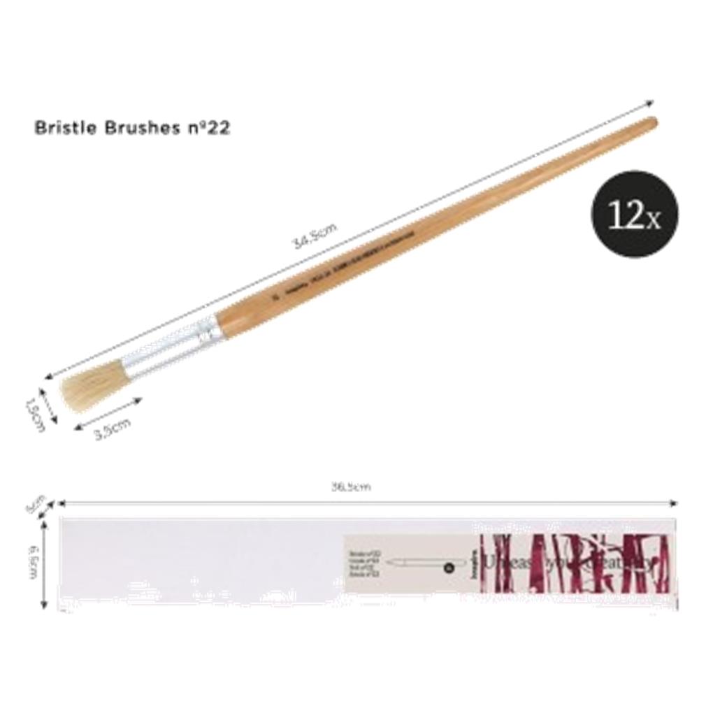 PINCEL CERDA REDONDO MANGO LARGO Nº22 UNIDAD