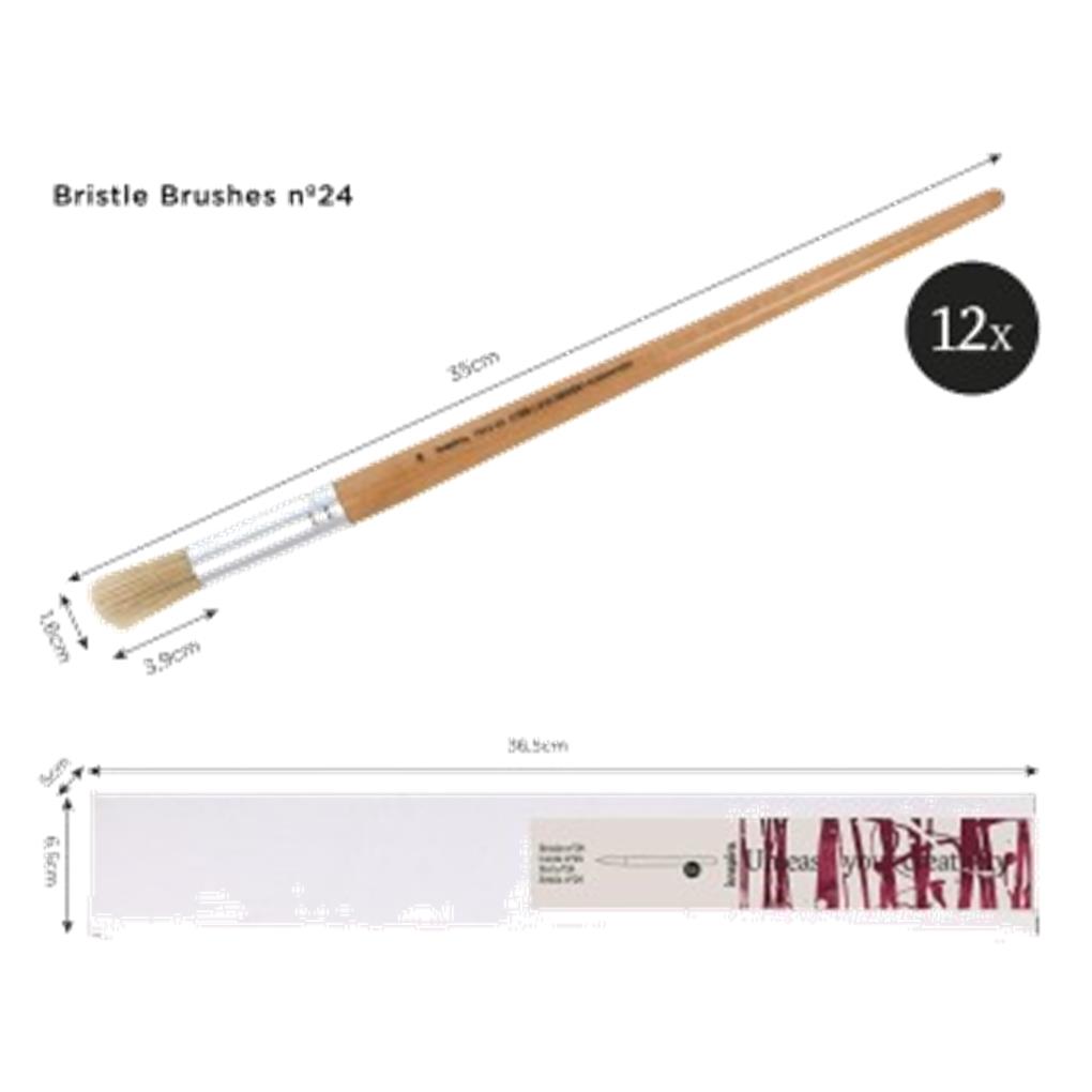 PINCEL CERDA REDONDO MANGO LARGO Nº24 UNIDAD