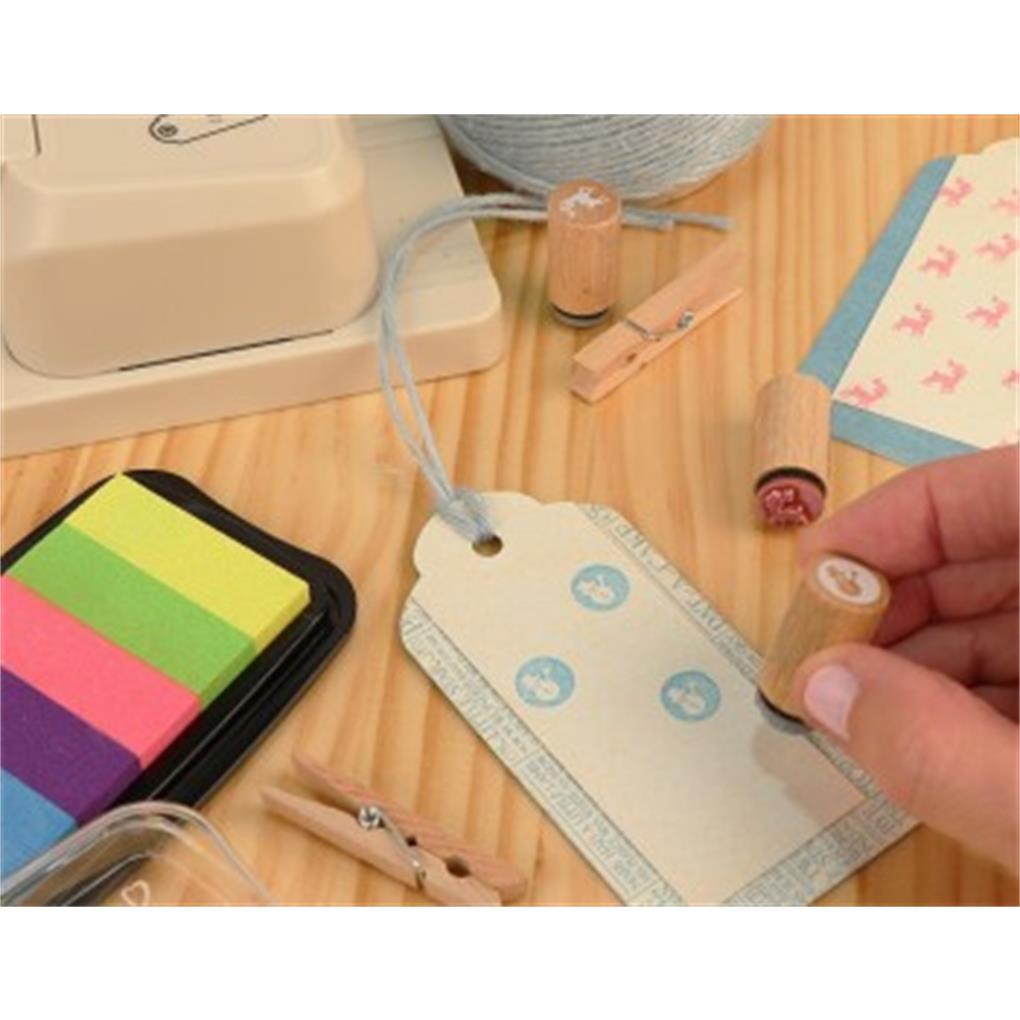 TINTA VERSACOLOR 5 COLORES PIRULETA OPACA 95X65 MM ALMOHADILLA - Imagen 3