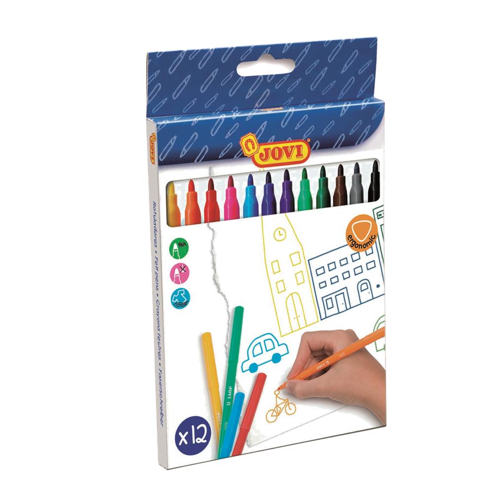 ROTULADORES JOVI 12 COLORES