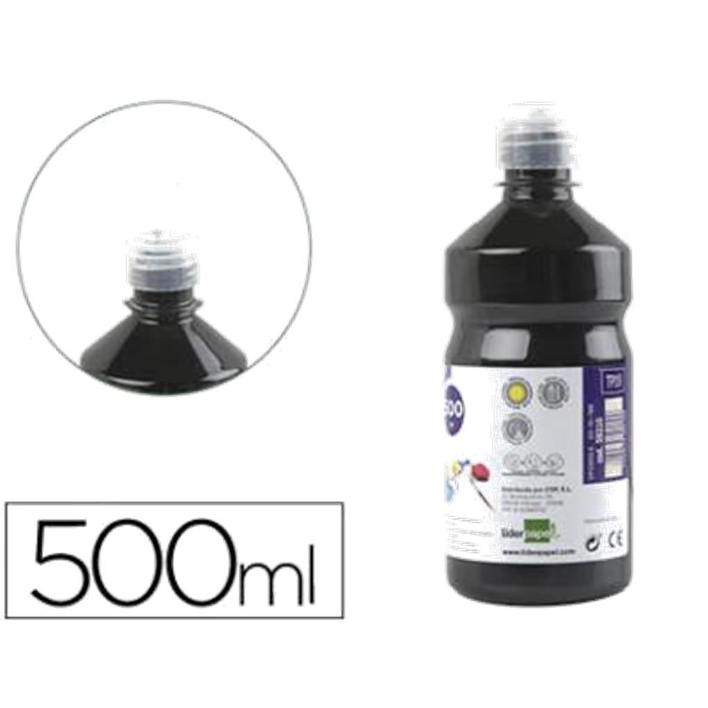 TEMPERA LIQUIDA LIDERPAPEL ESCOLAR 500 ML NEGRO
