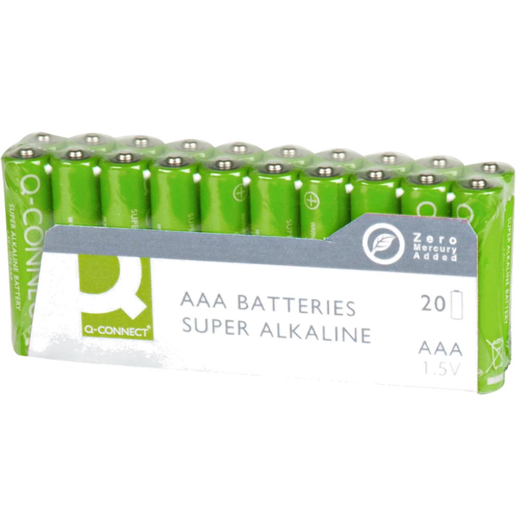 PILA Q-CONNECT ALCALINA AAA PAQUETE CON 20 PILAS