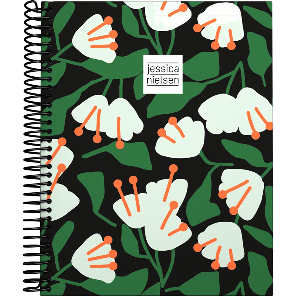 CUADERNO A5 CARTÓN FORRADO PAPEL PLASTIFICADO SOFT TAPA DURA 90 HOJAS 90 G CUADRICULA 5X5 MM JESSICA NIELSEN 19 BELLS FSC GRAFOPLÁS