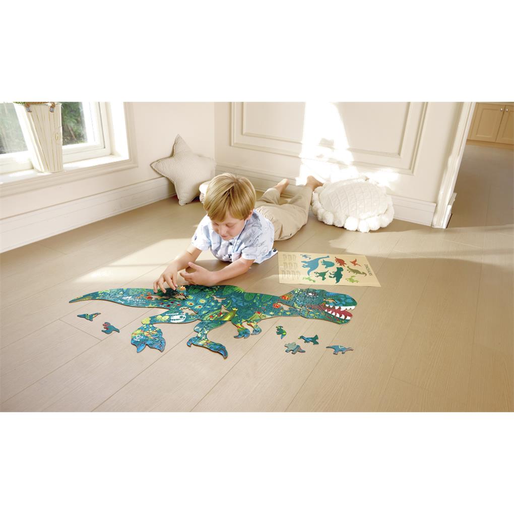 PUZZLE BRILLANTE DE SUELO DINOSAURIOS 200 PIEZAS - Imagen 4
