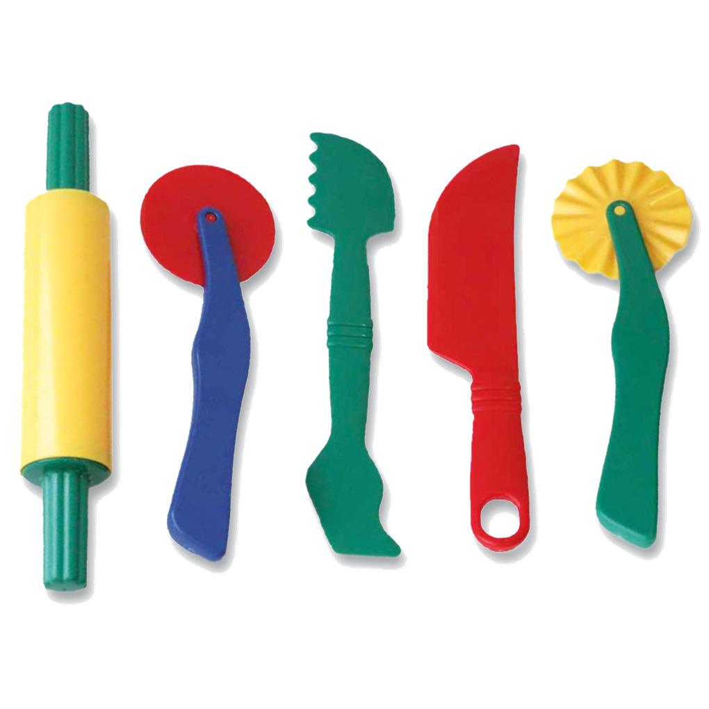ACCESORIOS PASTA BLANDA / PLASTILINA (5 PCS.-22 CM.)