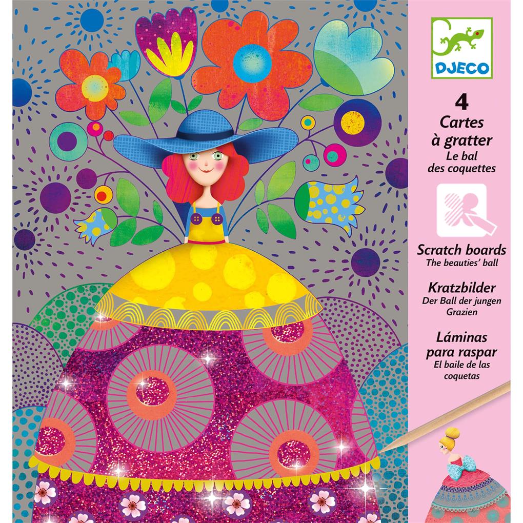 CUADROS PARA RASCAR EL BAILE DE LAS COQUETAS