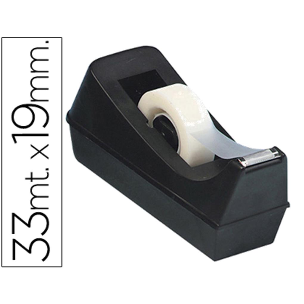 PORTARROLLOS SOBREMESA Q-CONNECT 33X19MM NEGRO