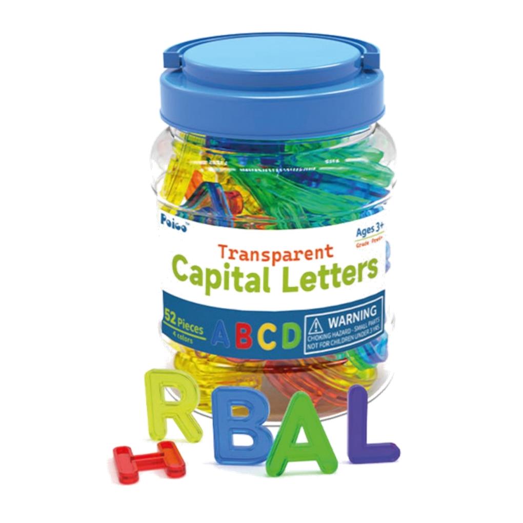 LETRAS MAYUSCULAS TRANSLUCIDAS 2 SETS