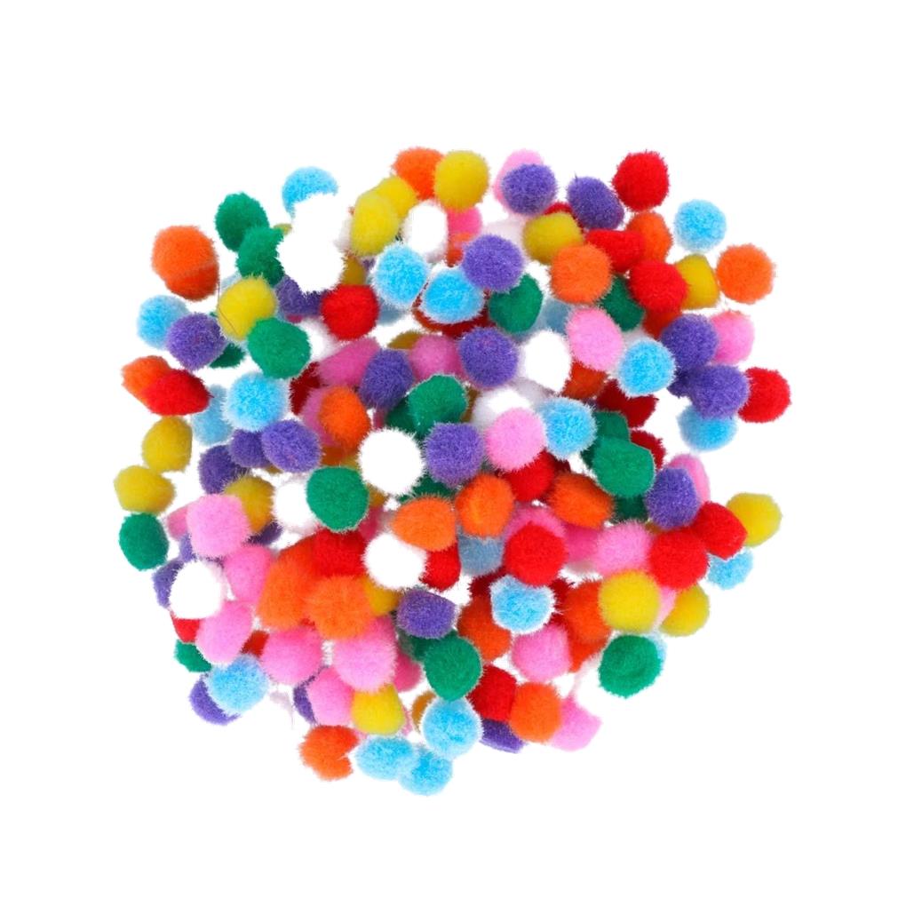 POMPONES MIX COLORES 10MM - 200UDS
