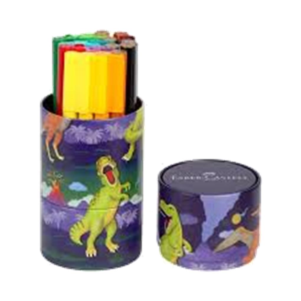 BOTE METAL DINOSAURIO 20 ROTULADORES COLORES SURTIDOS - Imagen 3