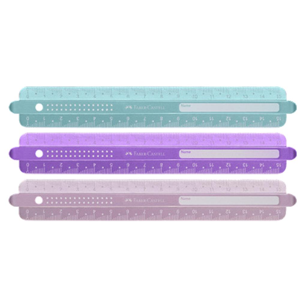 REGLA SPARKLE 15 CM ZURDOS Y DIESTROS COLORES SURTIDOS UNIDAD