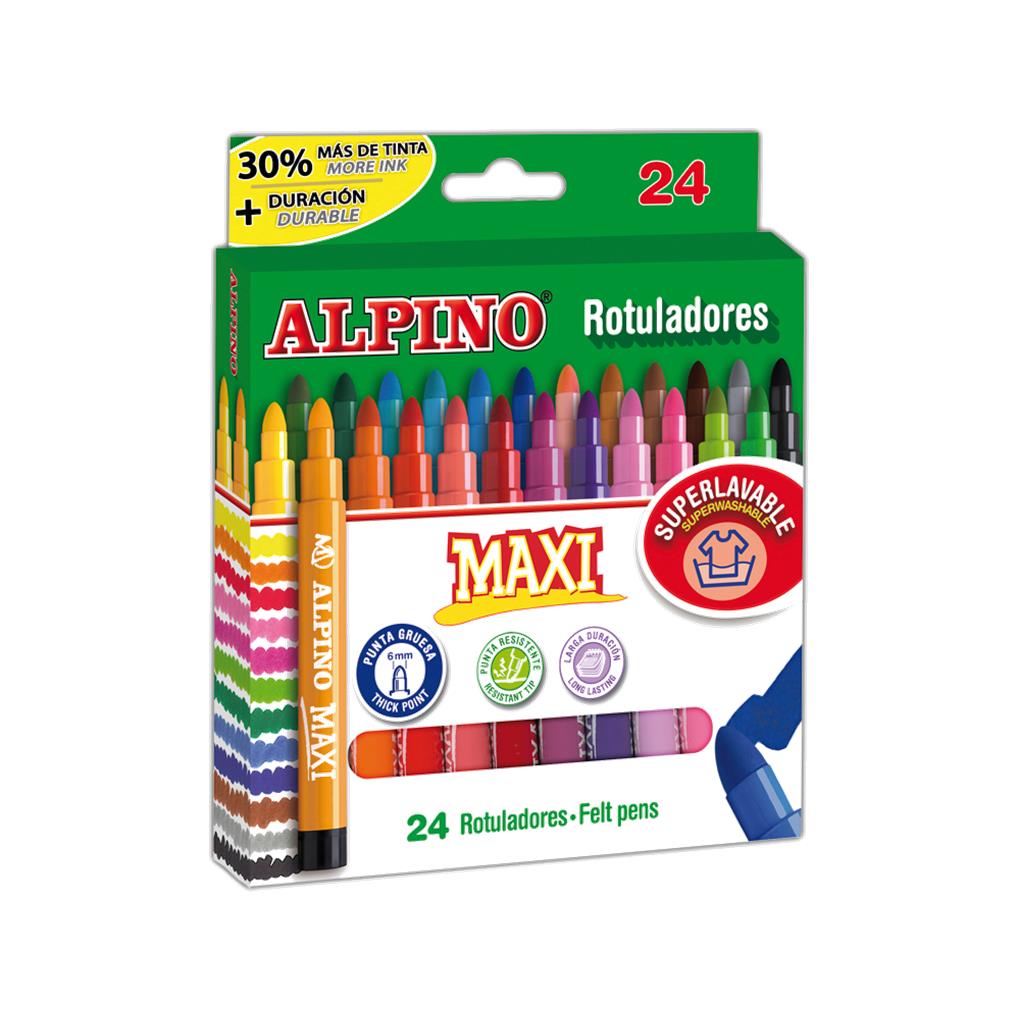 ESTUCHE 24 ROTULADORES ALPINO MAXI