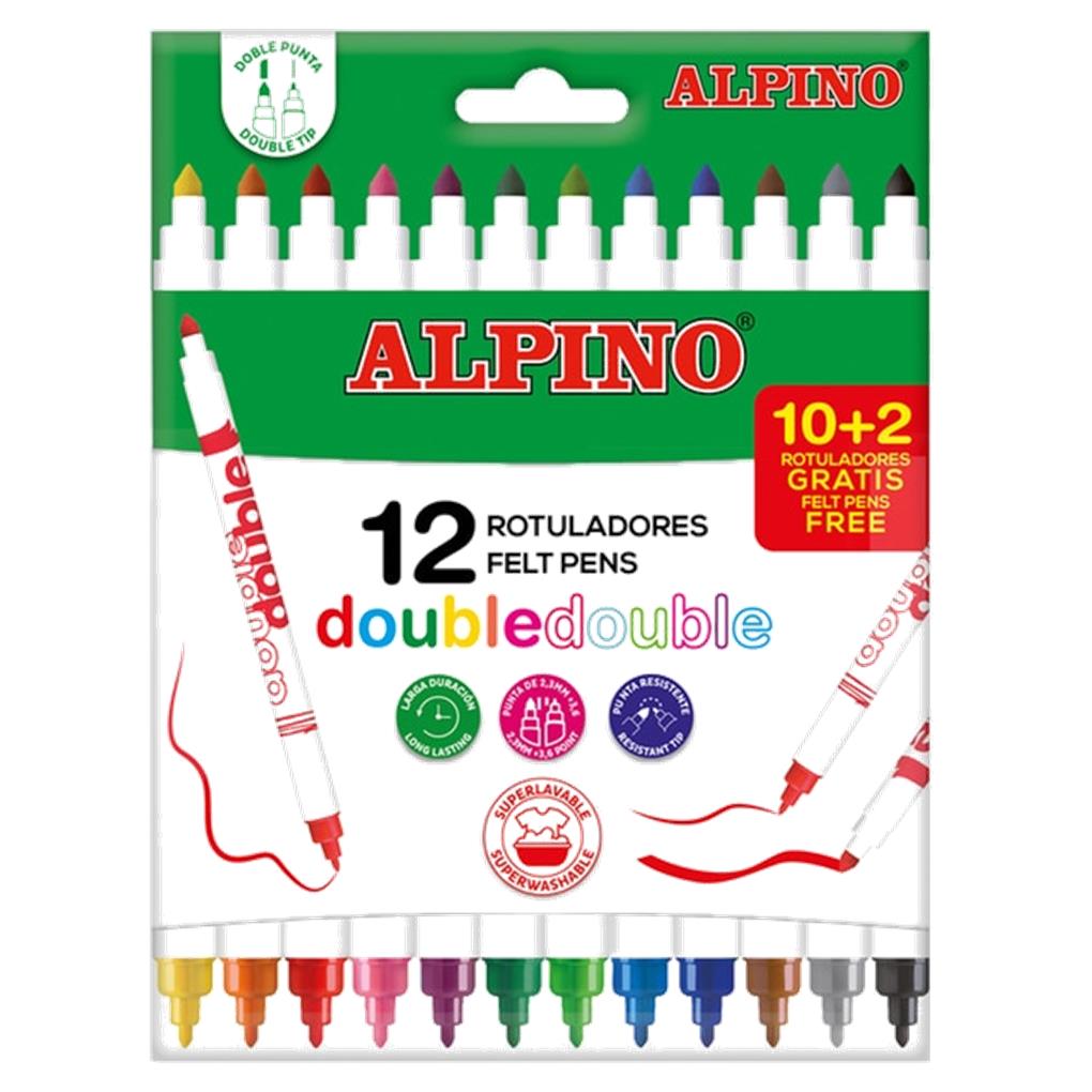 BOLSA 12 ROTULADORES ALPINO DOUBLE DOUBLE