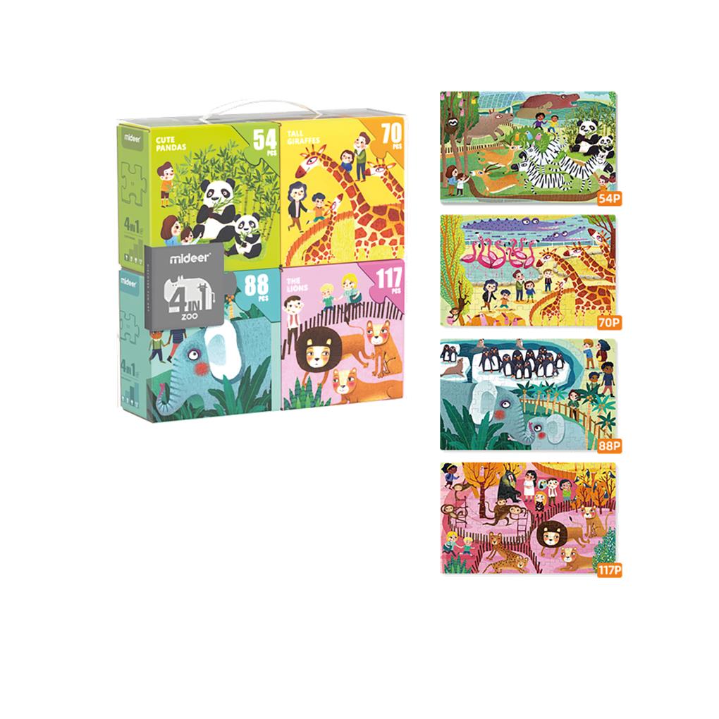 PUZZLE 4 EN 1 - ZOO