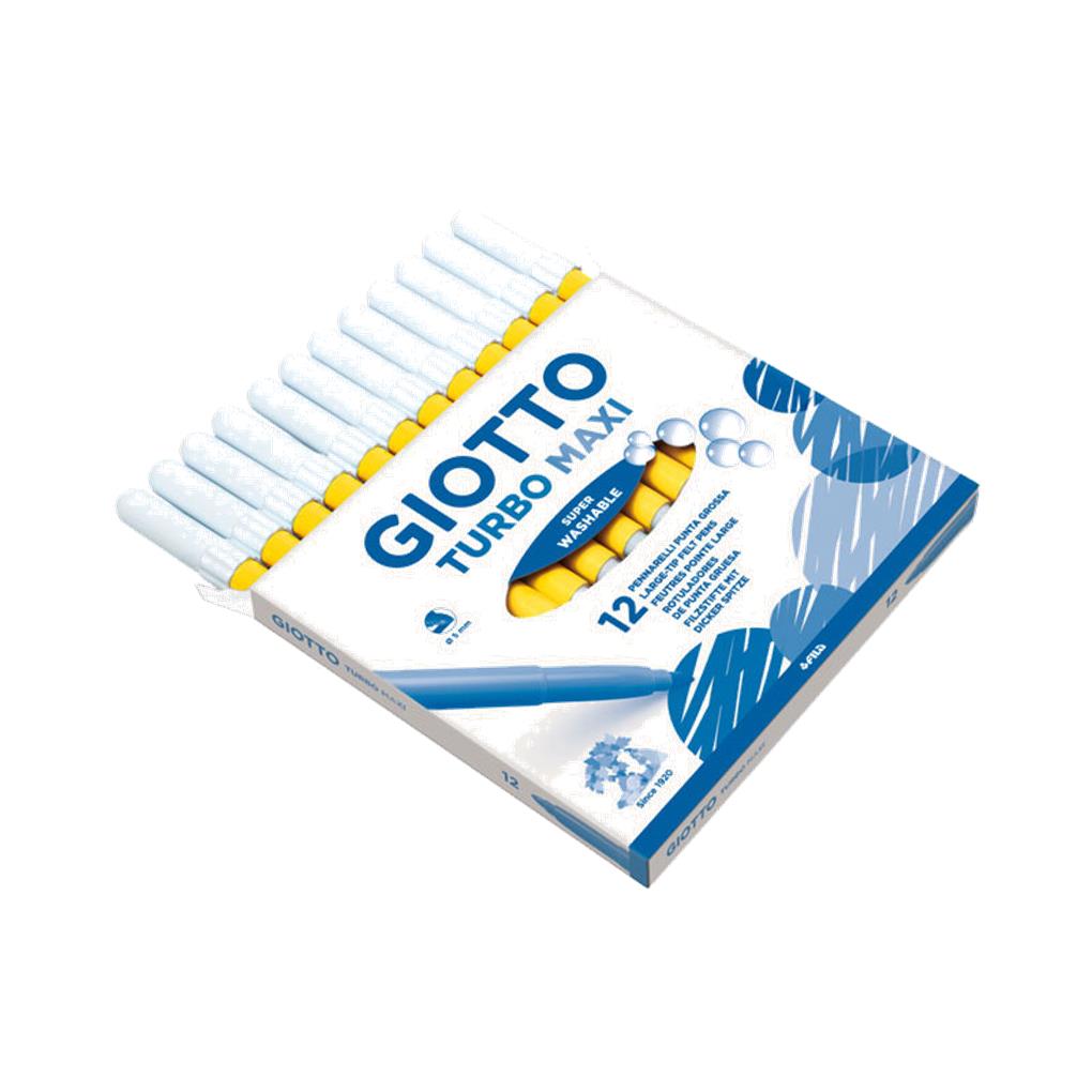 ROTULADOR GIOTTO TURBO MAXI UNICOLOR CAJA 12UD - AMARILLO