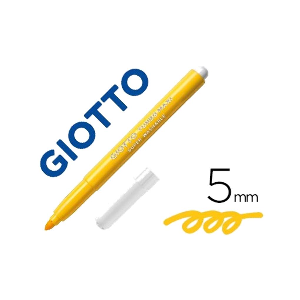 ROTULADOR GIOTTO TURBO MAXI UNICOLOR CAJA 12UD - AMARILLO - Imagen 2