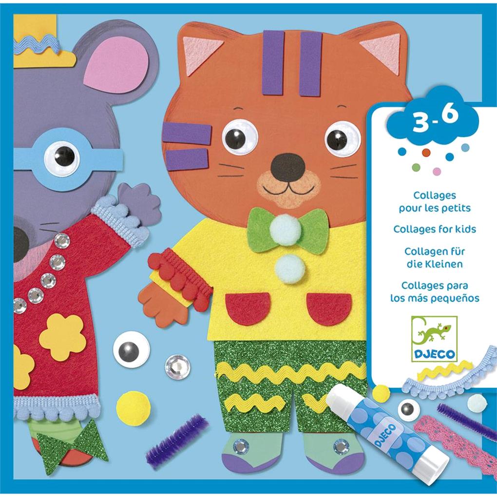 COLLAGE ANIMALES DIVERTIDOS DJECO