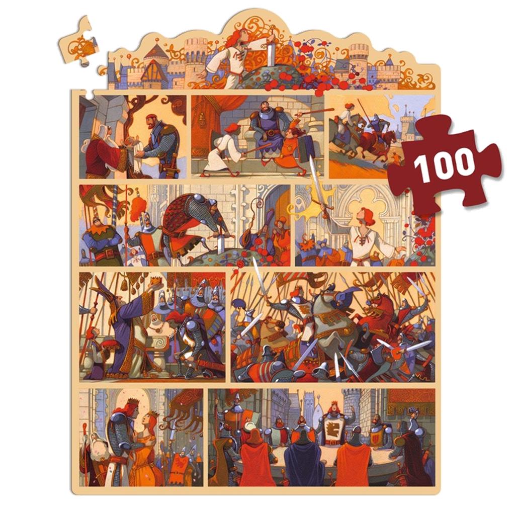 PUZZLE CUENTOS REY ARTURO 100 PIEZAS DJECO - Imagen 2