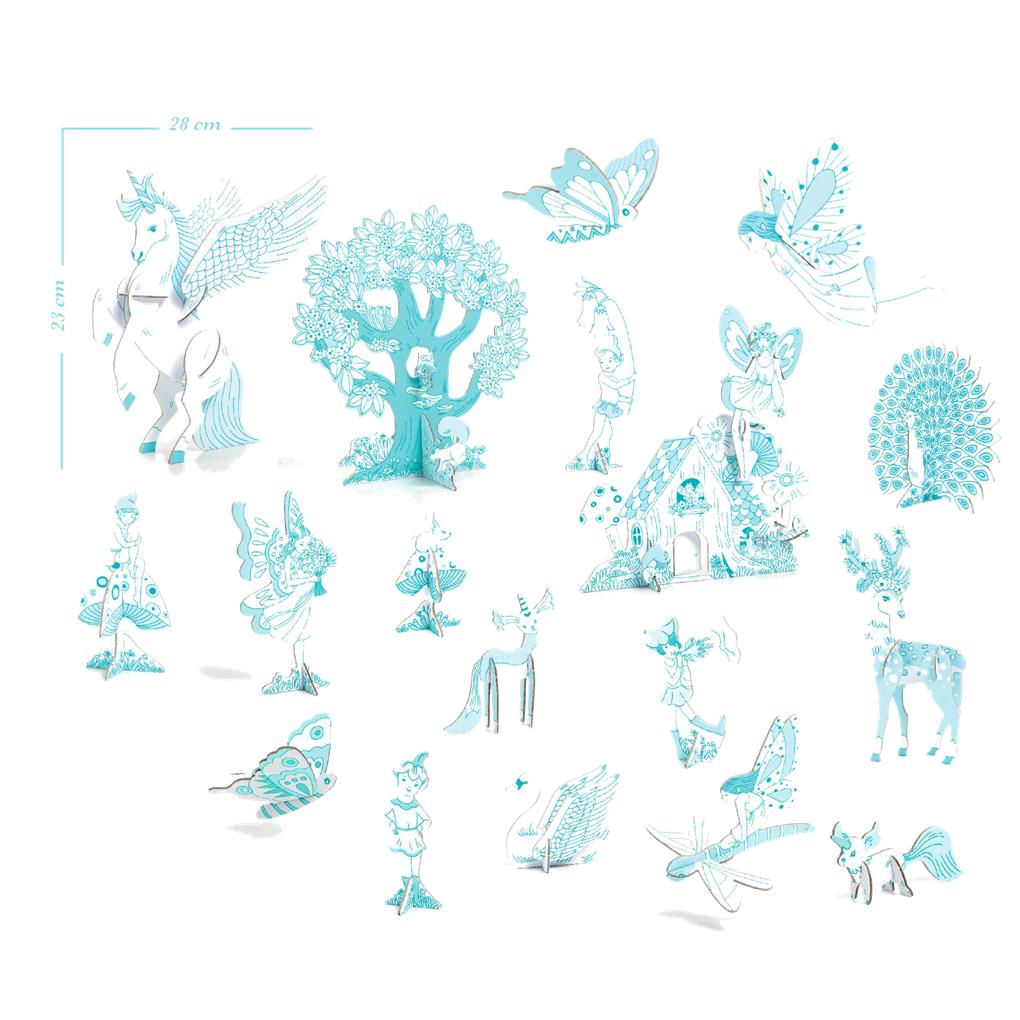 COLOREAR-CONSTRUIR-JUGAR MUNDO DE HADAS DJECO - Imagen 2